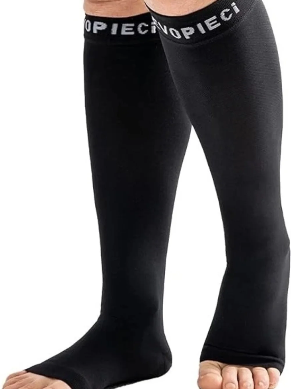 Ankle Compression Sleeves L Black 15-20 mmHg